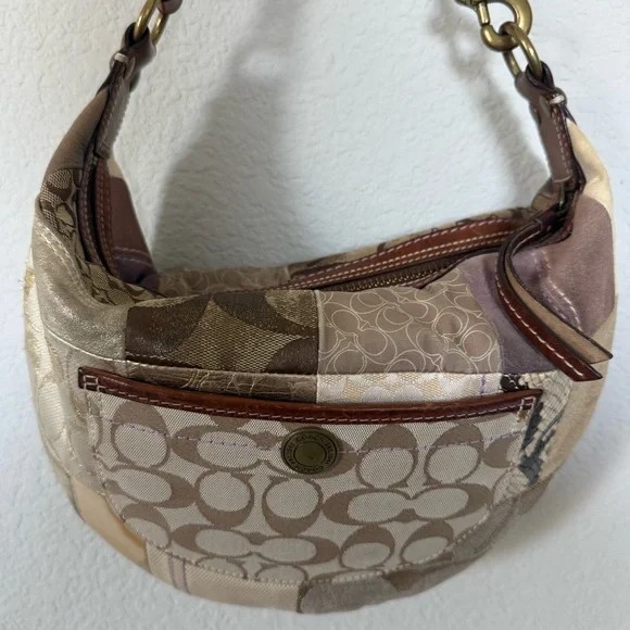Vintage Coach Y2K Patchwork Shoulder Bag - Picture 2 of 13